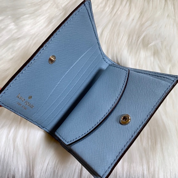 Kate Spade Small Bifold Eva Embroidered Wallet - Picture 7 of 8